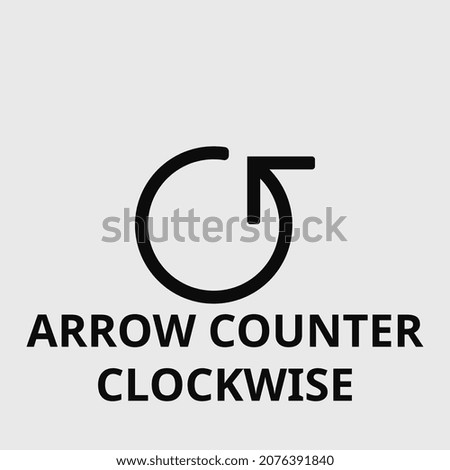 Arrow counter clockwise vector icon. Thin arrow counter clockwise illustration for mobile, web and desktop apps. Arrow counter clockwise symbol.