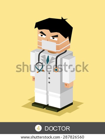 Doctor character illustration. Doctor profession illustration.