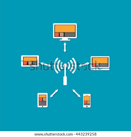 Wireless communication or wireless network connection.