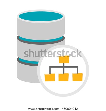 Database management icon. Database architecture symbol.