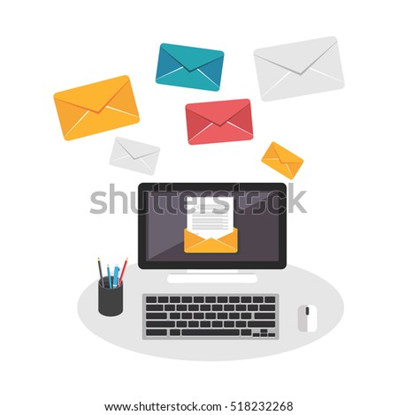 Email marketing, Email concept.