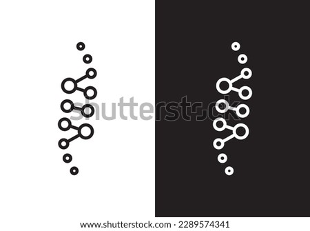 spine logo design modern simple symbol icon vector