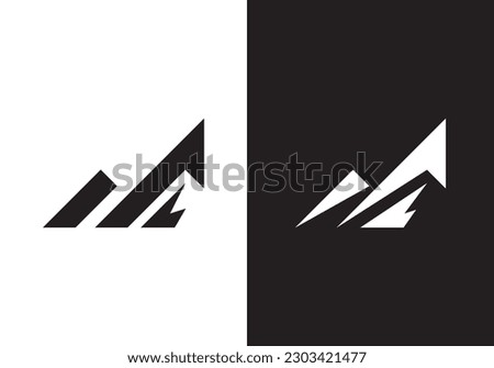 abstract mountain logo design modern simple symbol icon vector