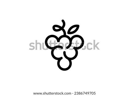 simple modern grape logo design