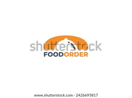 call food delivery logo design. food order symbol design template