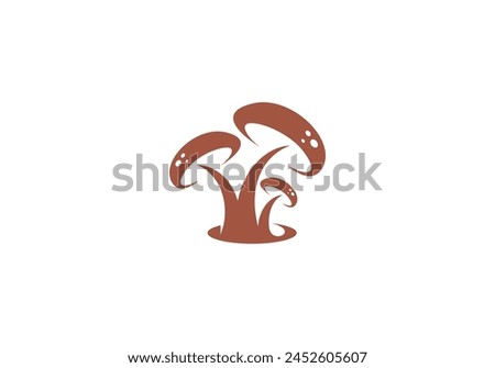 mushroom logo design. agriculture, nature, food symbol vector design