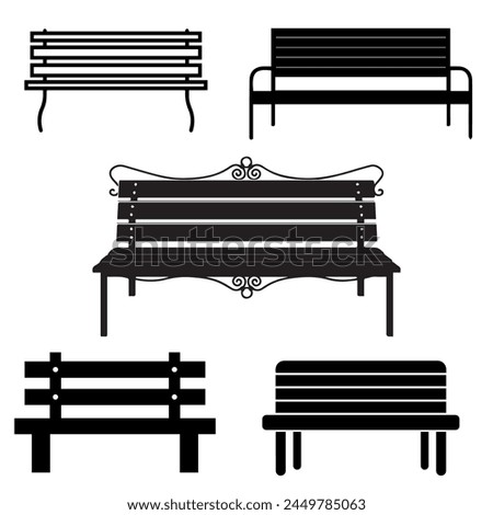 Bench  5 icon and vector design five vector 