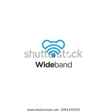 design logo with modern wideband signal icon