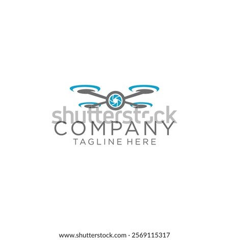 Logo design with a modern drone appearance