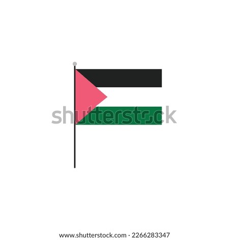 illustration Syrian Arab Republic flag waving Isolated on White Background