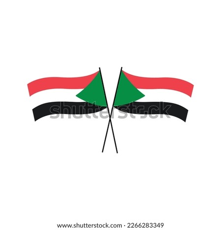 illustration Syrian Arab Republic flag waving Isolated on White Background