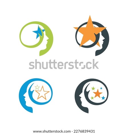 smart brain logo set design