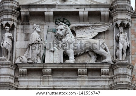 Venice. Winged Lion of St. Mark - symbol of Venice