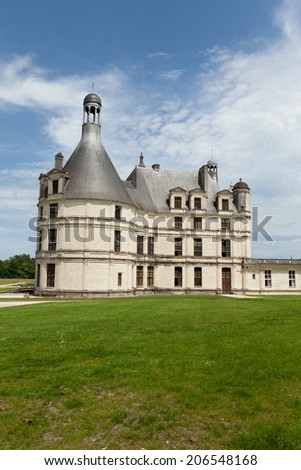 CHAMBORD, FRANCE - JUNE 18, 2013: Chambord Castle. Built as a hunting lodge for King Francois I, between 1519 and 1539, this castle is the largest and most frequented of the Loire Valley
