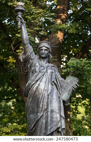 Paris - Luxembourg Gardens. Model of the Statue of Liberty