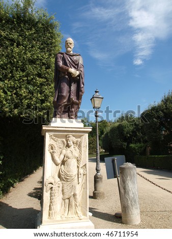 Florence - ancient sculpture in the gardens of Boboli