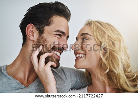 Similar – Image, Stock Photo Crop couple relaxing in house in forest
