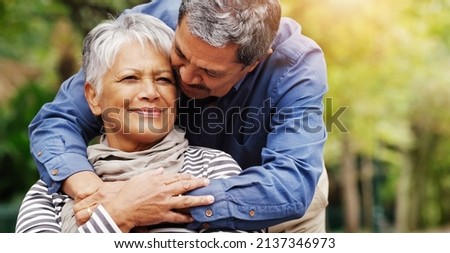 Similar – Image, Stock Photo Ethnic couple spending time in countryside field