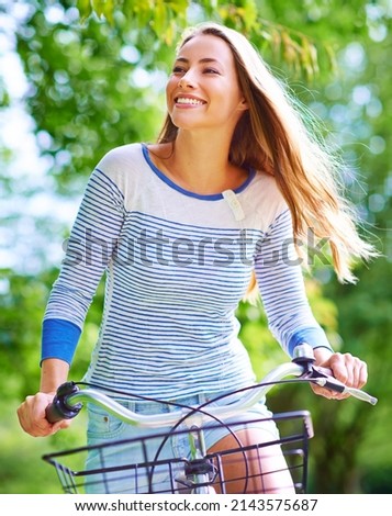 Similar – Image, Stock Photo Cycling in the park