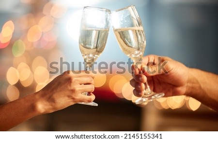 Similar – Image, Stock Photo Crop person having champagne poured into glass near pool