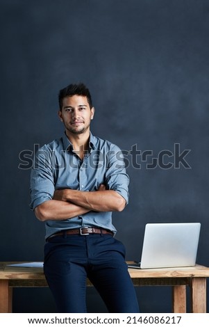 Similar – Image, Stock Photo Young ethnic man in hoodie