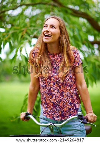 Similar – Image, Stock Photo Cycling in the park