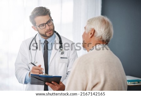 Similar – Image, Stock Photo Senior physician working on laptop in hospital