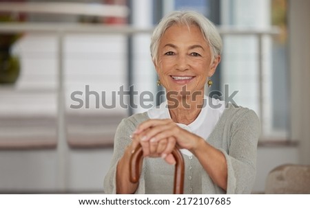 Similar – Image, Stock Photo Senior woman and her adult daughter playing cards at home