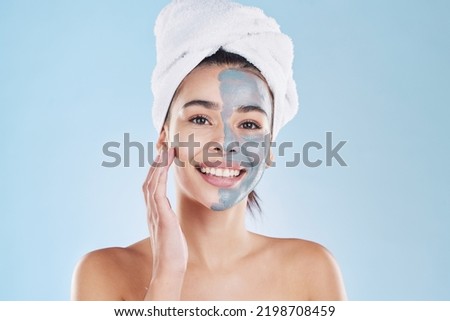 Similar – Image, Stock Photo woman with face mask standing on moving escalator