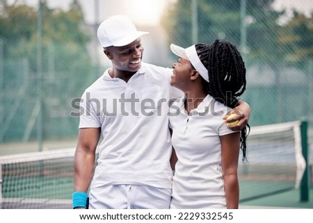 Similar – Image, Stock Photo Man and woman practicing yoga together in downward facing dog pose