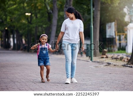Similar – Image, Stock Photo Mother holding walking child