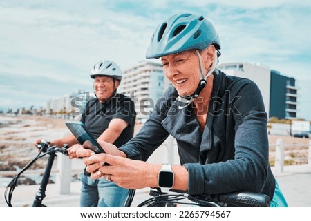 Similar – Foto Bild mit dem fahrrad am strand