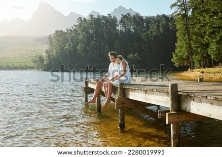 Similar – Image, Stock Photo Tree cuddling | woman hugging a pine trunk