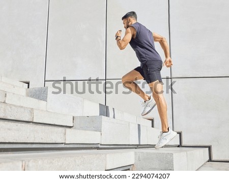 Similar – Image, Stock Photo A man exercising on the rooftop using jumping rope during the lockdown