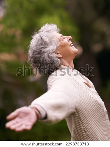 Image, Stock Photo Content woman relaxing on bed