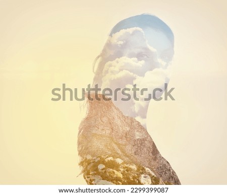 Similar – Image, Stock Photo Transparent head silhouette