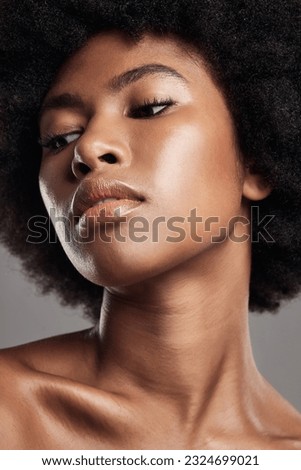 Image, Stock Photo Beautiful young african woman with shopping bags on city street mall. Copy space, Christmas new year shopping presents concept, new clothes shopping day. Modern styling and young woman concepts