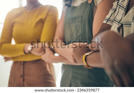 Similar – Image, Stock Photo Woman holding hand of crop person inviting to follow to green field