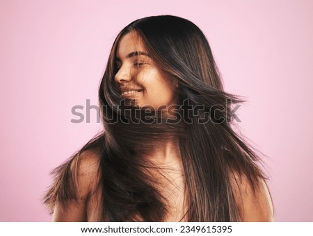 Similar – Image, Stock Photo Happy young female salon worker looking at camera