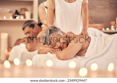 Similar – Image, Stock Photo Woman relaxing on massage chair