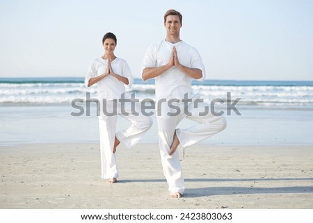 Similar – Image, Stock Photo Man standing on seaside and contemplating moment