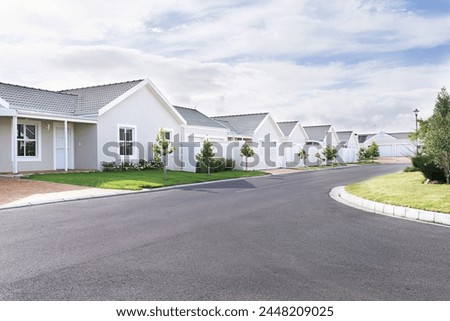 Similar – Image, Stock Photo House with sky and tree in Hansa district [Hansa BER 2022] II