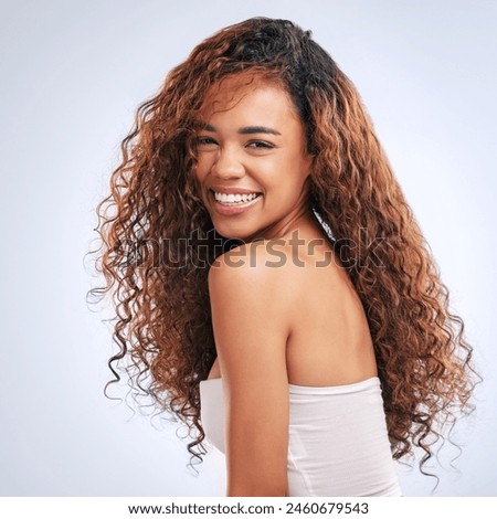 Similar – Image, Stock Photo gray haired young woman holding bouquet of roses