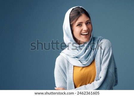 Similar – Image, Stock Photo Young Arab woman with curly hair outdoors