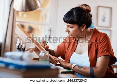 Similar – Image, Stock Photo Talented artist painting on paper