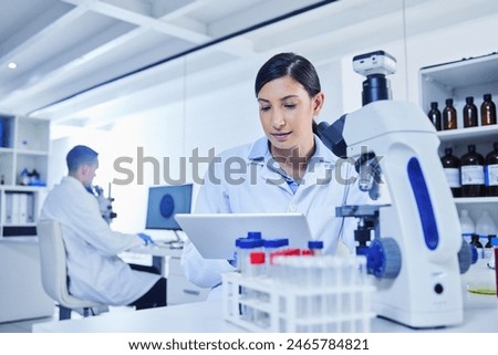 Image, Stock Photo woman working at laboratory