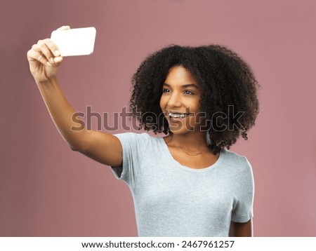 Similar – Image, Stock Photo A woman photographs a beautiful autumnal forest