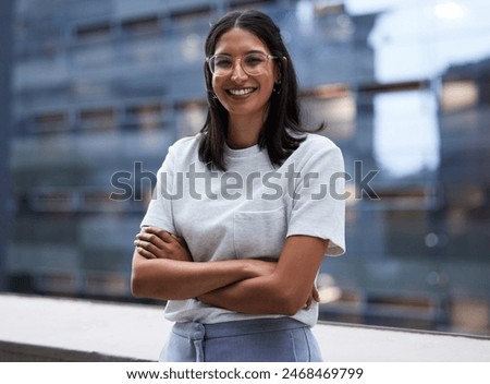 Similar – Image, Stock Photo People looking from balcony to landscape