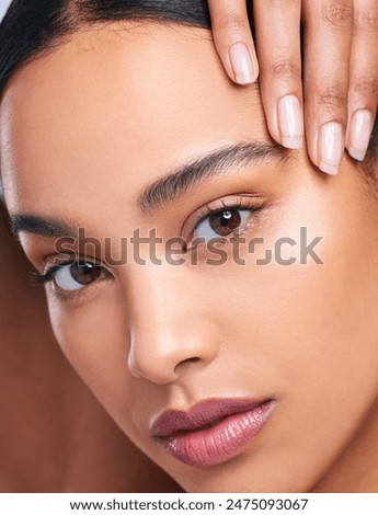 Similar – Image, Stock Photo woman with a face mask leaning against the wall using her smartphone