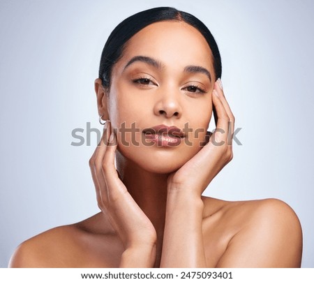 Similar – Image, Stock Photo woman with a face mask leaning against the wall using her smartphone